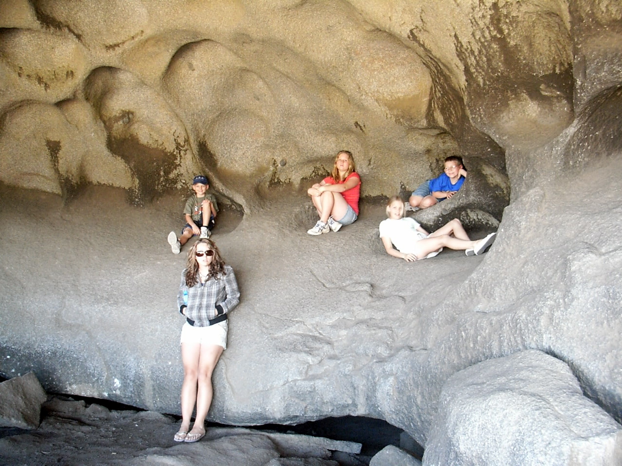 In a cave at Remarkable Rocks on Kangaroo Island