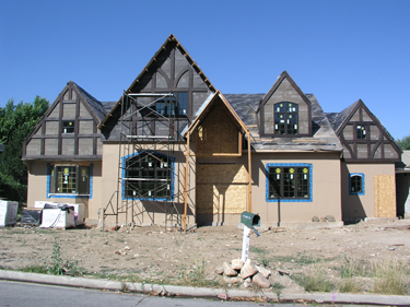 my attempt at a tudor style house...