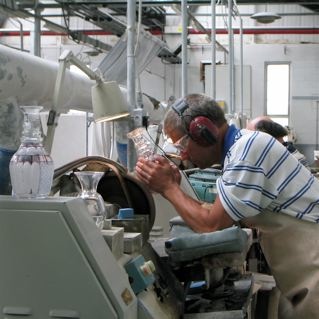 Waterford crystal is all cut by hand.