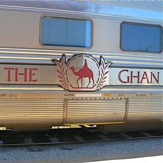 The train from Adelaide to Darwin, a journey of nearly 3000 km, taking two and a half days.