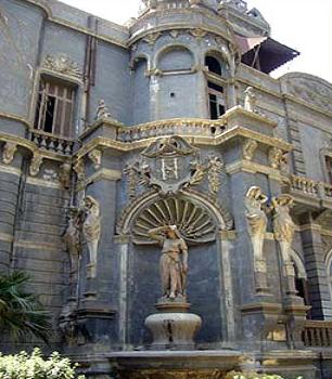Outer view of Sakakini Palace in Cairo Egypt.