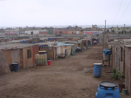 Level 1 shanty town. Ihabitants are considered squatters, but are supplied with water and some electricity from the government.