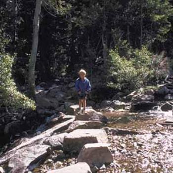 <b>Scary creek to cross at age 4</b>
