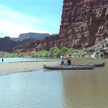 <b>Canoeing down the Colorado River, Canyonlands National Park, Utah</b>