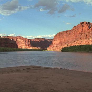 <b>Sunset from our camp on Colorado River</b>