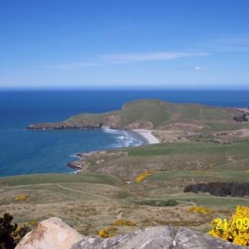 <b>High above - at the end of the Otago Peninsula</b>
