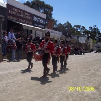 <b>Red Coats on parade, Sovereign Hill, Ballarat, Victoria</b>