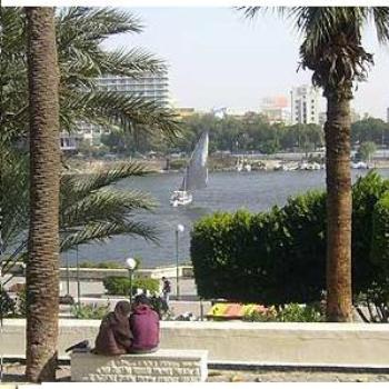 <b>View of Nile River from Andalus Garden Cairo Egypt</b>