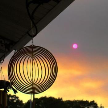 <b>Red sun from wildfire smoke in Utah</b>