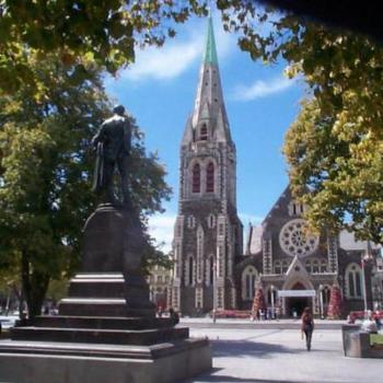 <b>Christchurch NZ. The cathedral square.</b>