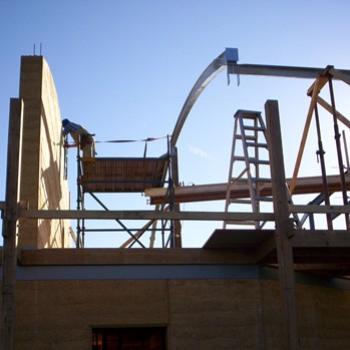 <b>Rammed earth and wood. My son's house under construction/ dino</b> <b>Rammed earth and wood. My son's house under construction/ dino</b>