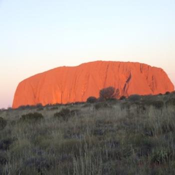 <b>Ulurru as sunset is starting, Central Australia</b>