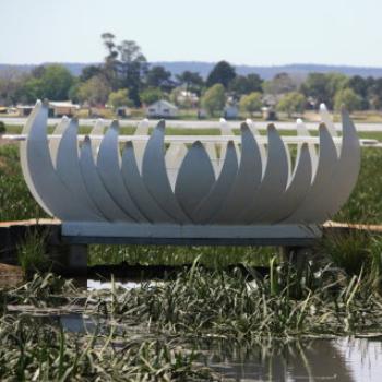 <b>7810 walking track bridge ex Olympic flames, Lake Wendouree, Ballarat, Victoria, 29th Oct'09, Kate/Sydney</b>