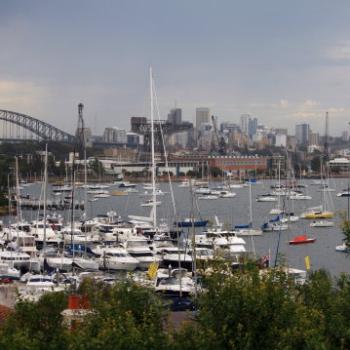 <b>0385 Garden Island (Naval dockyard, etc) from Darling Point, Sydney, 21st Dec'09, Kate/Sydney</b>