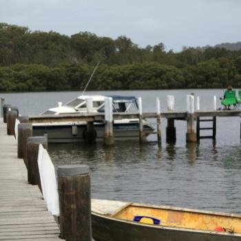 <b>1846 my brother's boat, Mooney Mooney Workers Club jetty, Hawkesbury R, 24th Jan'10, Kate/Sydney</b>