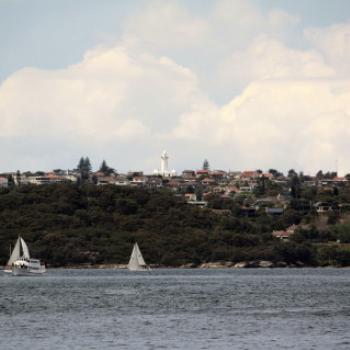 <b>2456 Macquarie Lighthouse from Fort Denison, Sydney Harbour, Island Hopping adventure, 11th Oct'09, Kate/Sydney</b>