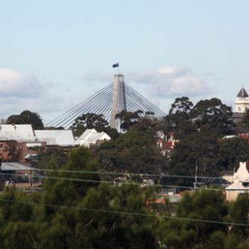 <b>4524 ANZAC Bridge & Balmain clock tower from Woolwich, Sydney, 25th June'09 Kate/Sydney</b>