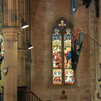 <b>2744 Stained glass leadlight window, Holy Trinity, the Garrison Church 1840, The Rocks, Sydney, 25th Feb'10 Kate/Sydney</b>