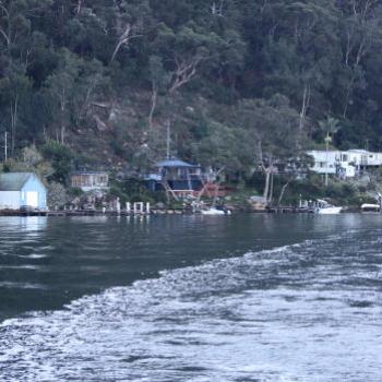 <b>6861 looking back to our house, Hawkesbury R, 1st Aug'09, Kate/Sydney</b>