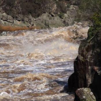 <b>White water in the Cataract Gorge, Launceston, Tasmania in flood - Sacky</b>