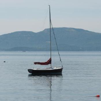 <b>Acadia Maine mountains from Sorrento Harbor sailboat</b>