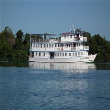 <b>Our boat, the Tucano, on the Rio Negro, Amazonas, Brazil</b>