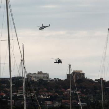 <b>184_5659 Channel 9 news & Navy helicopters, Rushcutters Bay, Sydney, 24th Apr'10, Kate/Sydney</b>