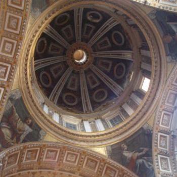 <b>Cupola inside St Peter's basilica, Vatican.</b>