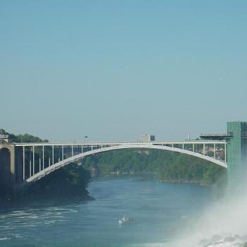 <b>Rainbow Bridge and base of Am Falls, Niagara gorge</b>