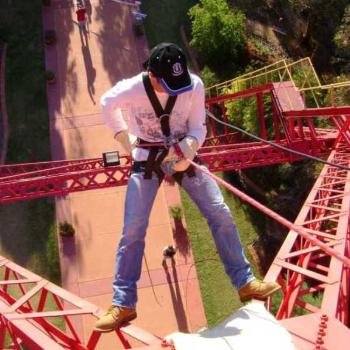 <b>Abseiling from a 30 metre head frame...and yes, I abseiled down! (Robin/Kalgoorlie)</b> <b>Abseiling from a 30 metre head frame...and yes, I abseiled down! (Robin/Kalgoorlie)</b>