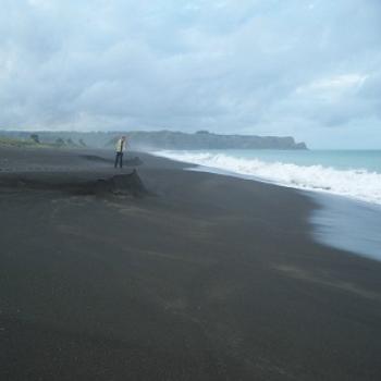 <b>Black sand beach - New Zealand's north island</b>