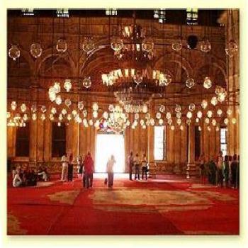 <b>Inside Mohamed Ali mosque in Cairo Egypt</b>