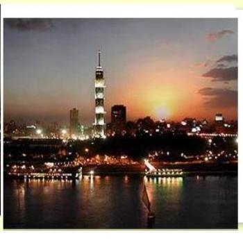 <b>Cairo Tower at night from Nile Side</b>