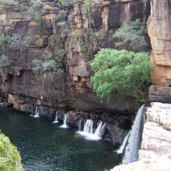 <b>Kakadu - full of hidden treasures. I'm not sure of the name of these falls. I called them Split Falls (very imaginative) and we donned our packs and hiked (finding our own track along the river and over boulders) to camp above these falls -far beyond the maddening crowds.</b> <b>Kakadu - full of hidden treasures. I'm not sure of the name of these falls. I called them Split Falls (very imaginative) and we donned our packs and hiked (finding our own track along the river and over boulders) to camp above these falls -far beyond the maddening crowds.</b>