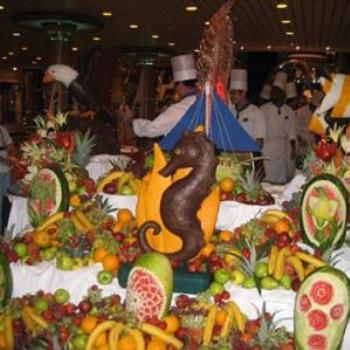 <b>Choclate Show and Buffet on Board of our Cruise.</b>