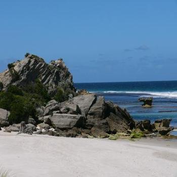 <b>Anvil shaped rock in water giving Anvil Beach its name, Albany (Anne)</b> <b>Anvil shaped rock in water giving Anvil Beach its name, Albany (Anne)</b>