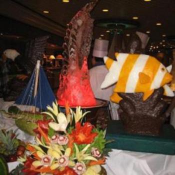 <b>Choclate Show and Buffet on Board of our Cruise.</b>