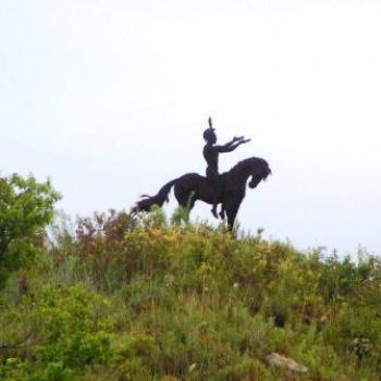 <b>Indian made of metal, near Kaw City Oklahoma</b>