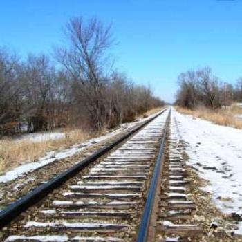 <b>Snow starting to melt along the railroad tracks  Sue/OK</b>