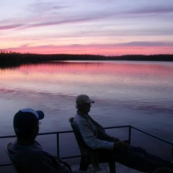 <b>Sunset on canada fishing trip Elmer</b>