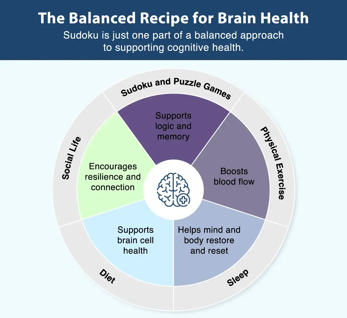 balanced recipe for brain health illustration