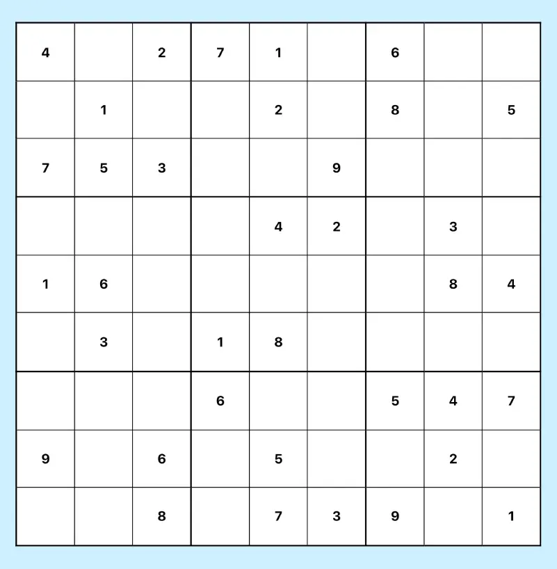 Easy Sudoku grid