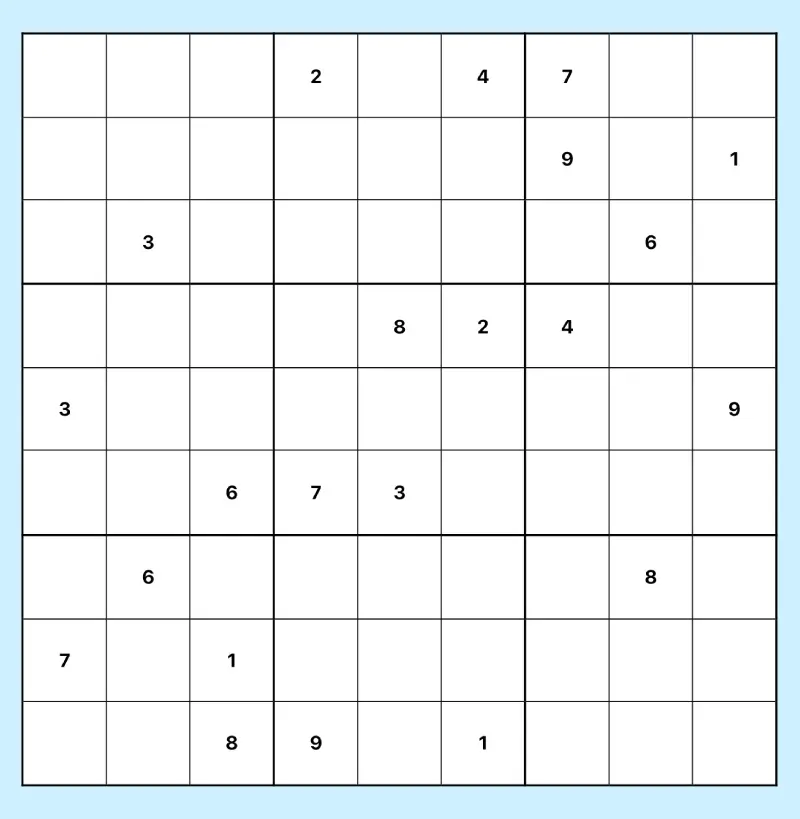 Expert Sudoku grid