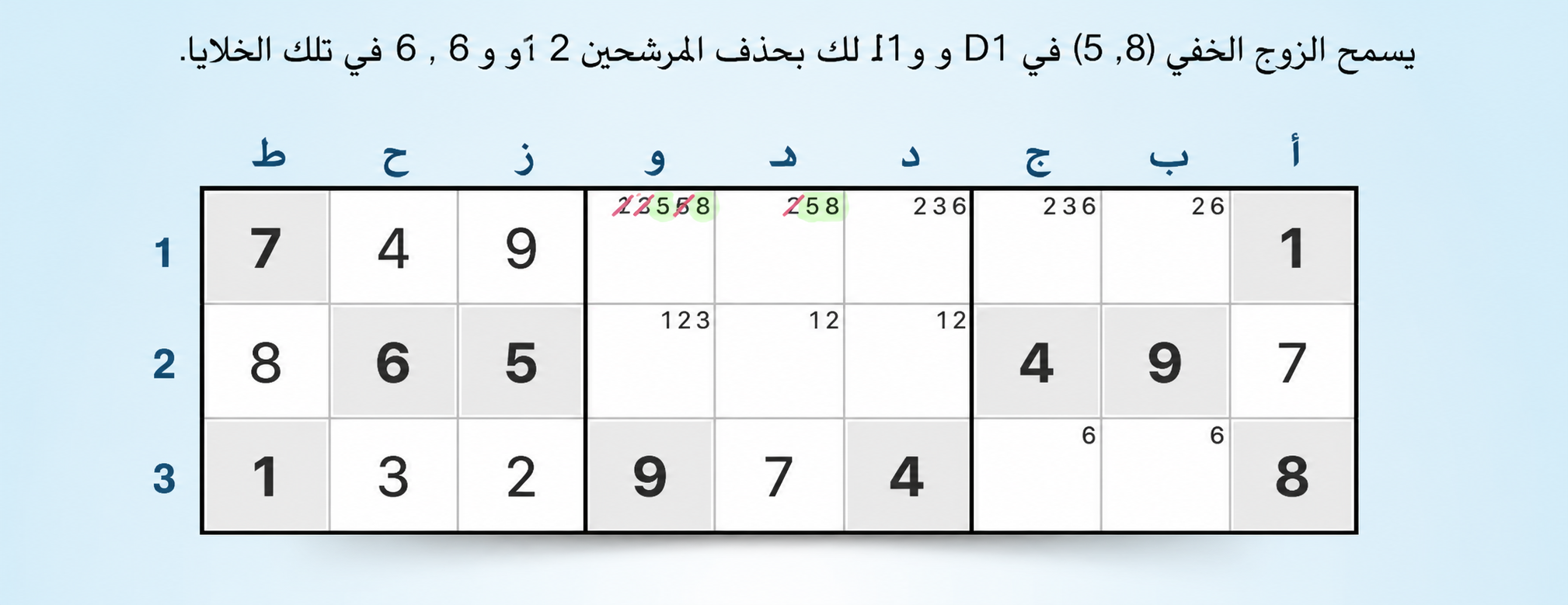 أزواج مخفية في كتلة