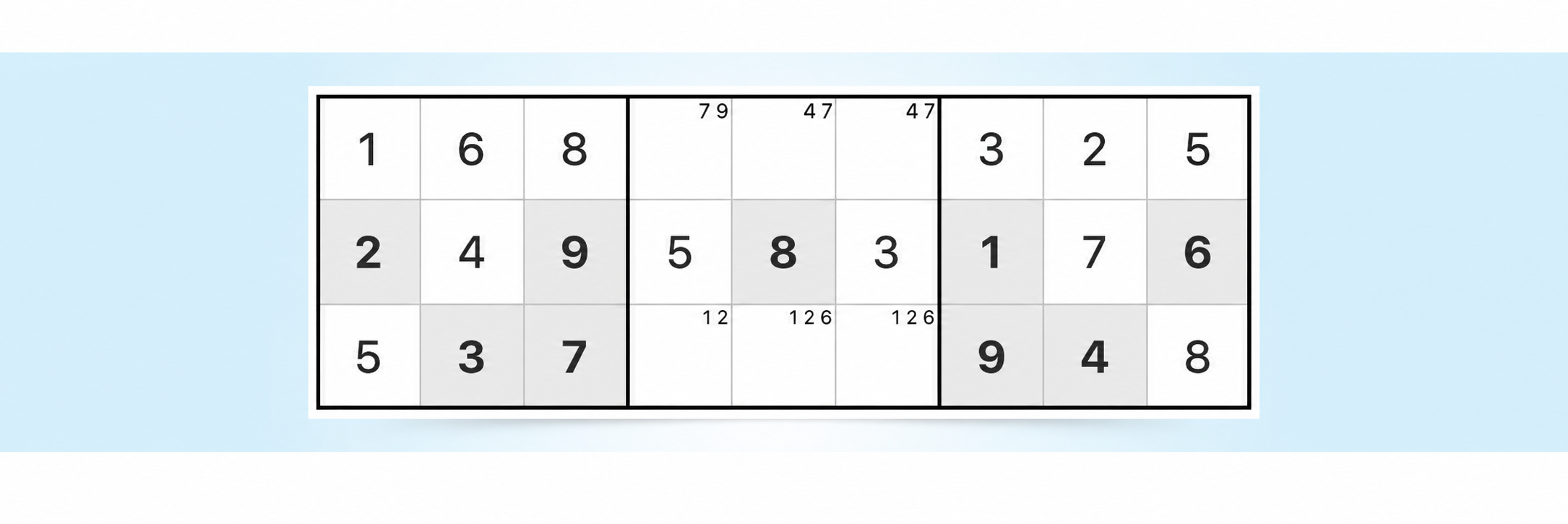 ejemplo de estrategia de par desnudo en sudoku