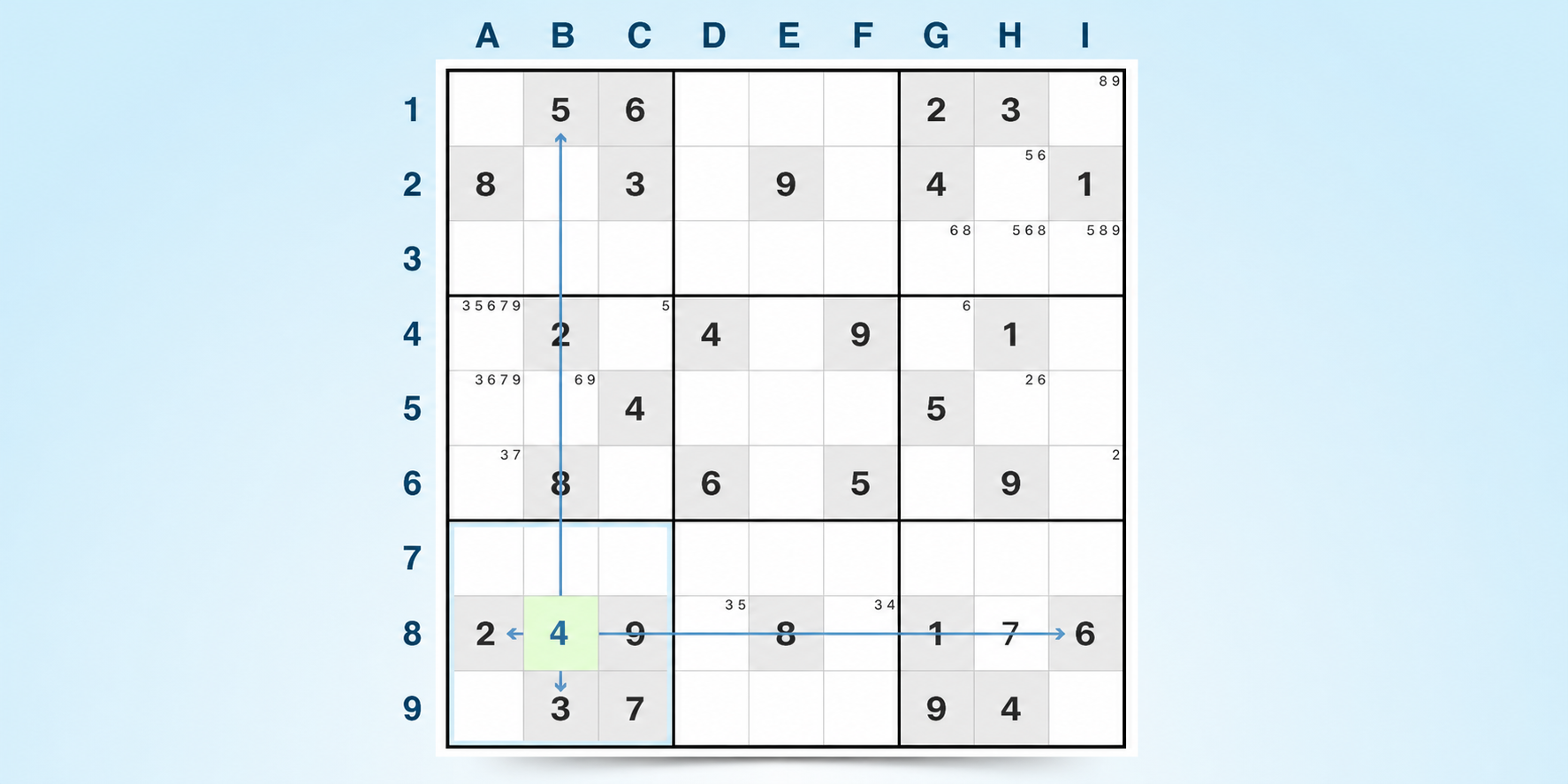 técnica del último número posible de Sudoku