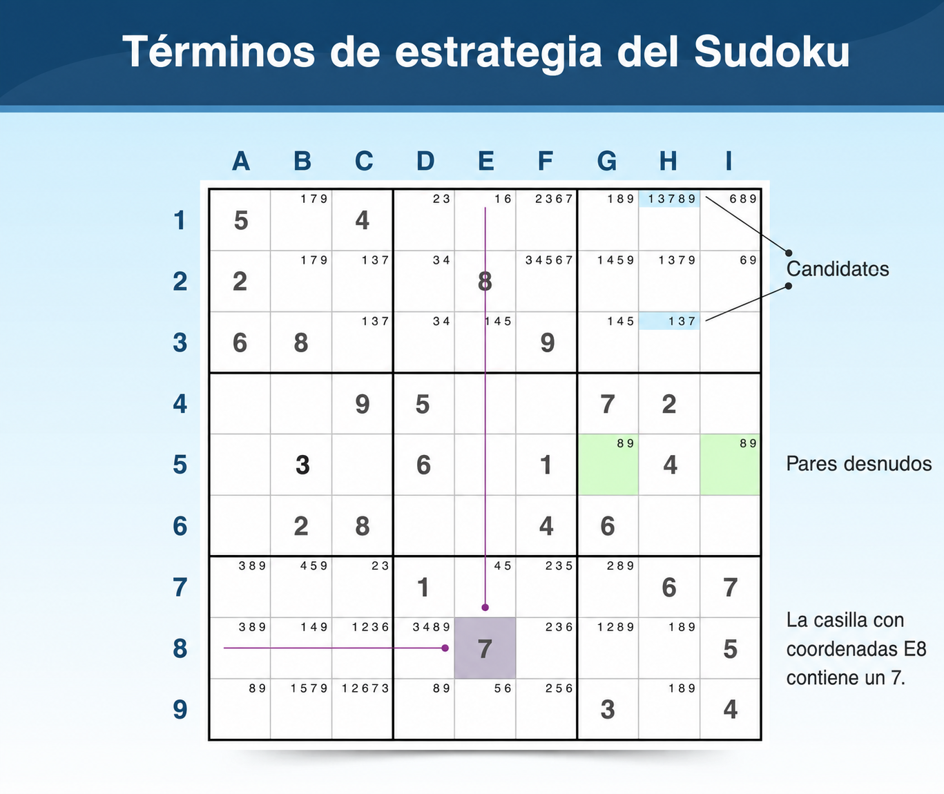Terminología de Sudoku para estrategias y jugabilidad