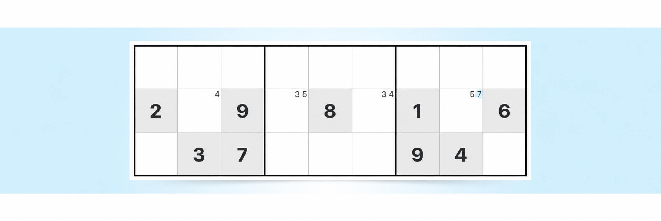 exemple de stratégie de sudoku avec candidat unique caché