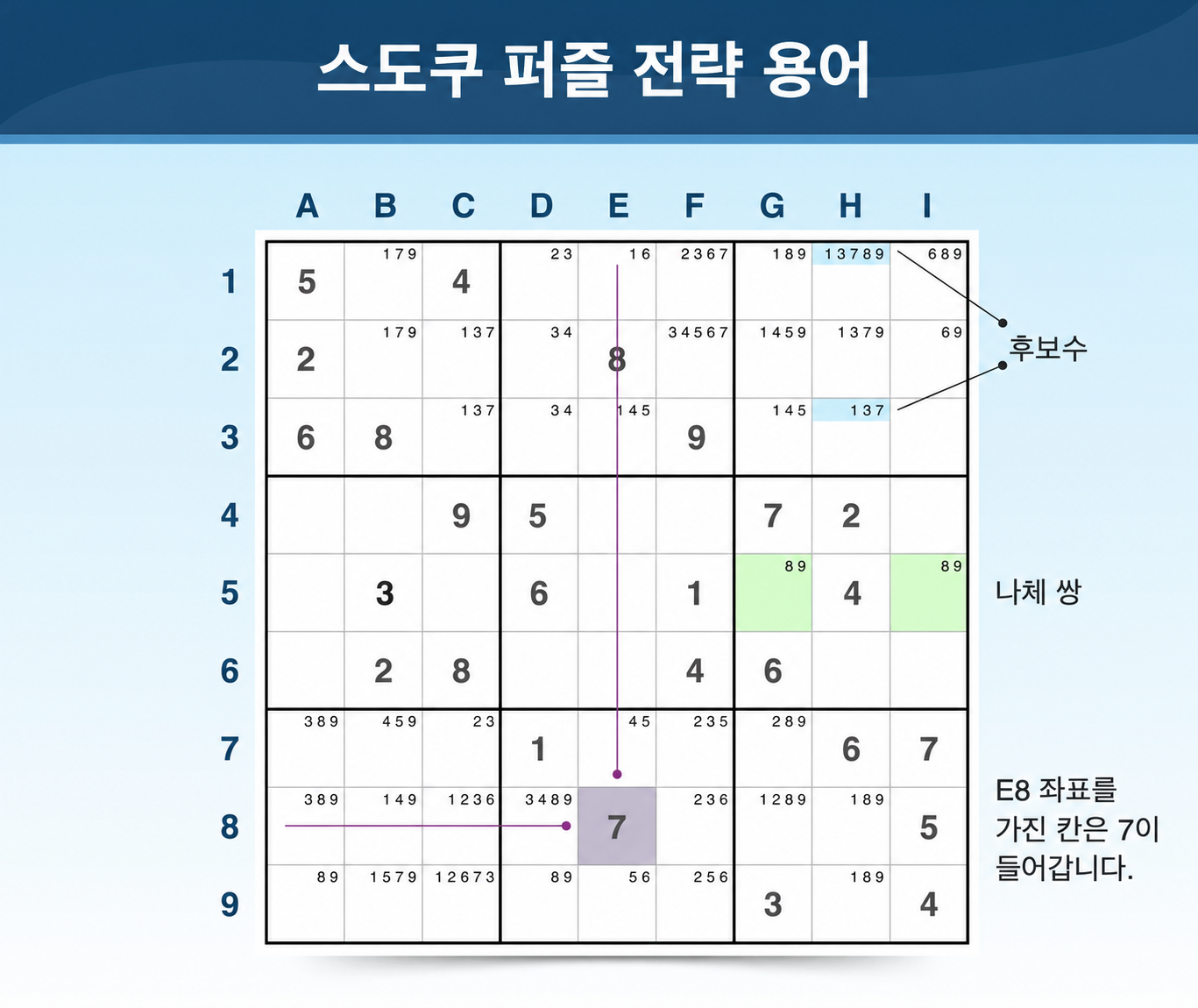 전략과 게임 플레이를 위한 Sudoku 용어