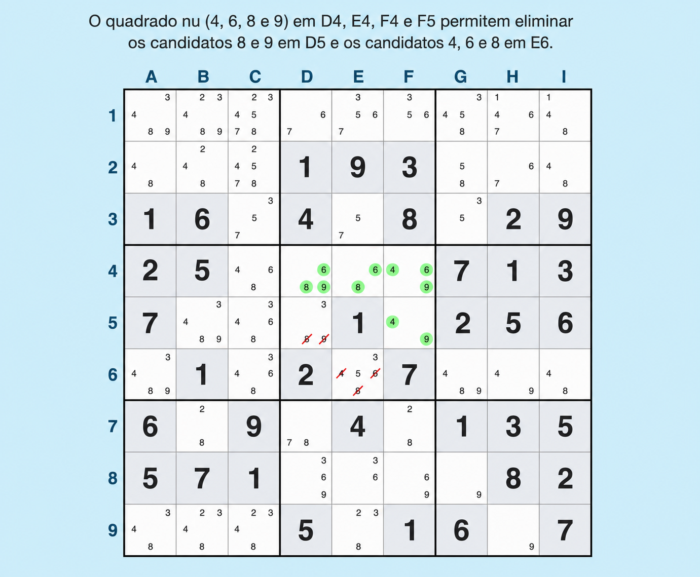 exemplo de quadras nuas em sudoku